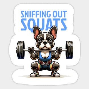 Sniffing Out Squats: French Bulldog Fitness Sticker